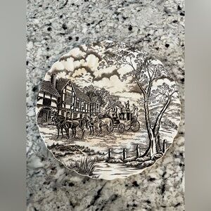 Vintage Myott Staffordshire “Royal Mail” Ironstone Plate 10” Horse & Stagecoach
